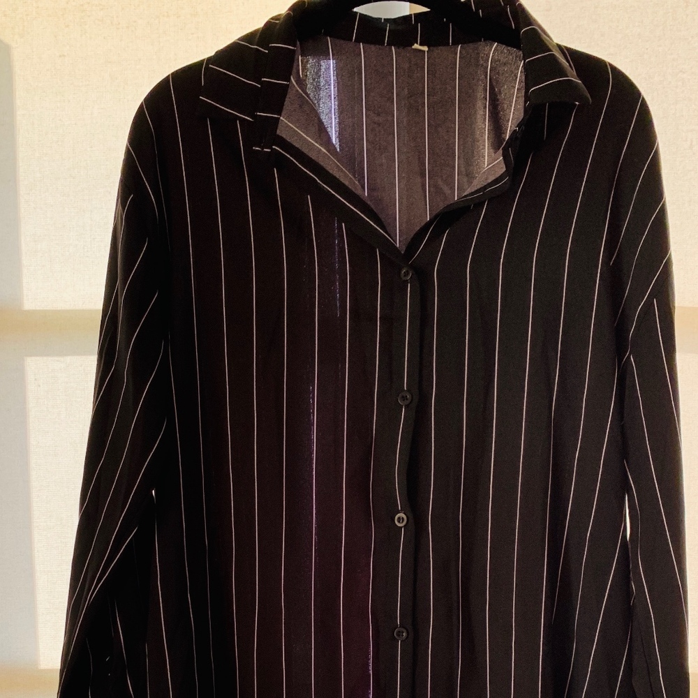 NWT Black Shirt- Dress with White Pinstripes: Buy all 3 for $20.